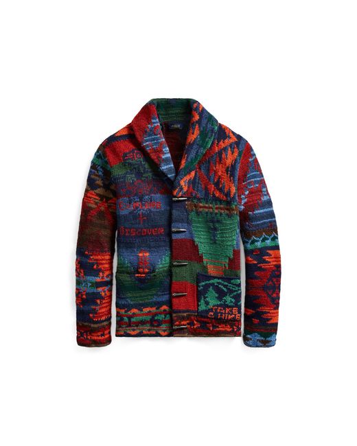 Polo Ralph Lauren The Iconic Patchwork Cardigan for Men | Lyst