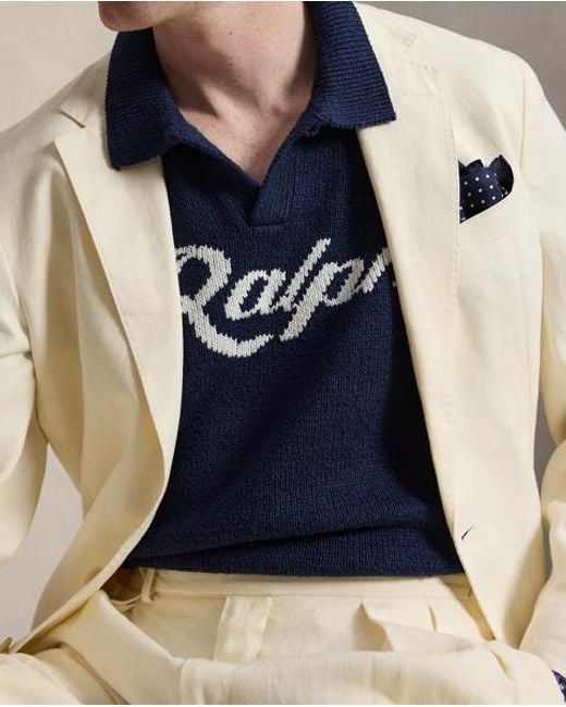 Polo Ralph Lauren Blue The Ralph Lauren Logo Short-Sleeve Jumper for men