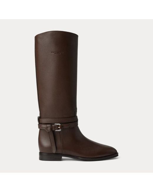 Ralph Lauren Brown Ralph Lauren Donnely 25 Mm Calfskin Boot