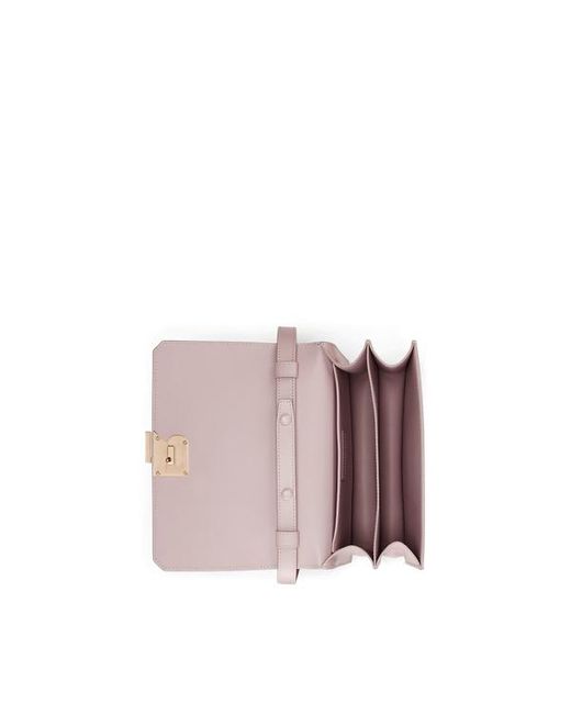 Ralph Lauren Collection Pink Rl 888 Box Calfskin Top Handle