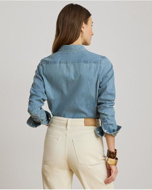 Ralph Lauren Blue Classic Fit Denim Shirt
