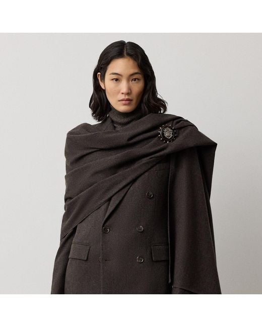 Ralph Lauren Black Rolland Wool Herringbone Jacket