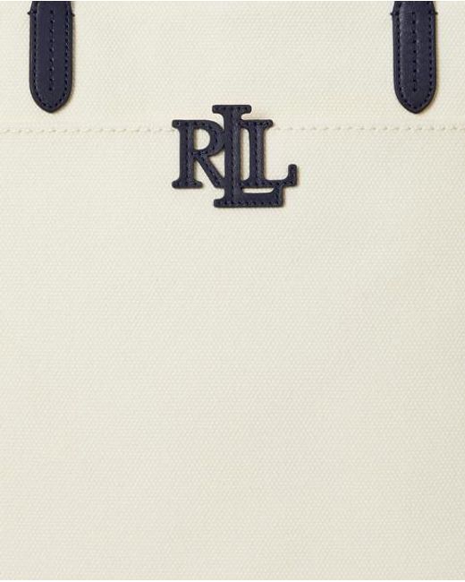 Ralph Lauren Natural Canvas Large Cameryn Tote Bag