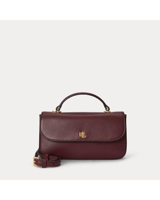 Ralph Lauren Blue Marcy Leather Crossbody Wallet