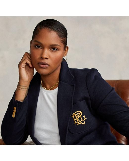 Polo Ralph Lauren Blue Double-Knit Jacquard Blazer