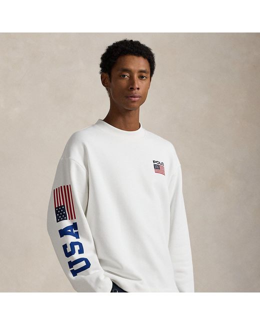 Polo Ralph Lauren White Flag Fleece Mockneck for men