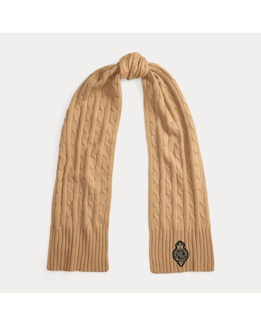 Cable Knit Polo Ralph Lauren Sjaal Ralph Lauren Crest-Patch Cable
