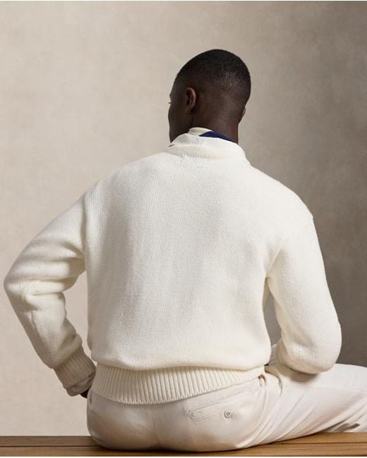 Polo Ralph Lauren Natural Relaxed Fit Embroidered Cotton Jumper for men