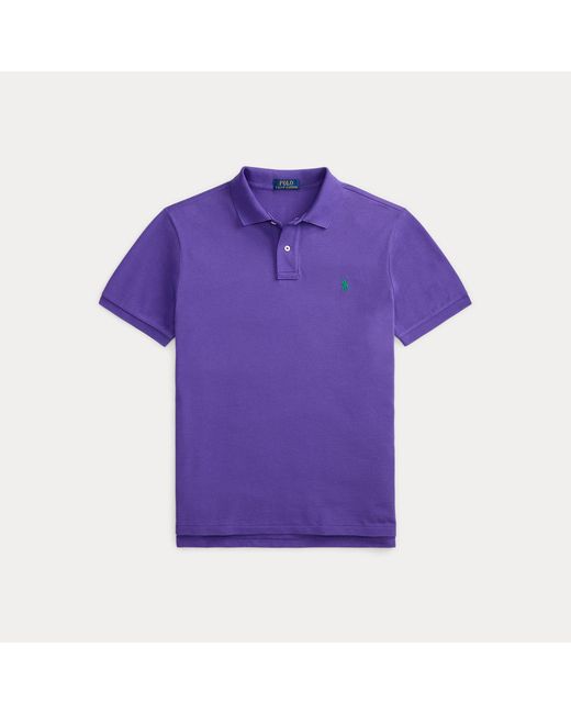 Polo Ralph Lauren Purple Slim Fit Mesh Polo Shirt for men