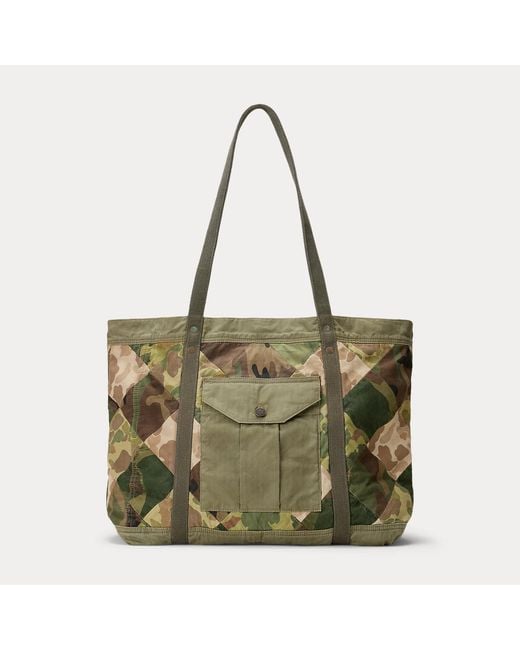 RRL Green Limited-Edition Patchwork Camo Tote for men