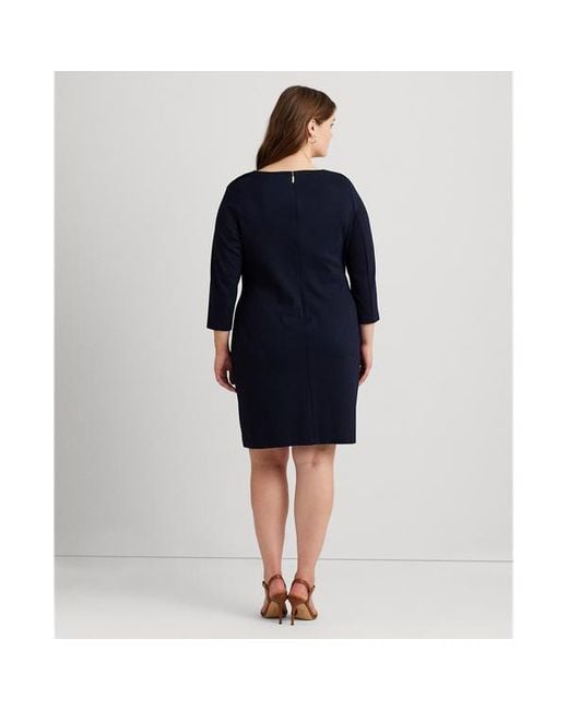 Ralph Lauren Blue Curve - Ponte Three-quarter-sleeve Dress