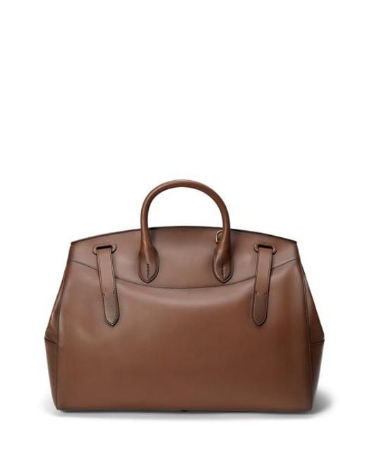 Ralph Lauren Brown Cooper Burnished Calfskin Duffel for men