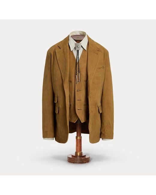 Ralph Lauren Brown Unconstructed Suede Western Sport Coat for men
