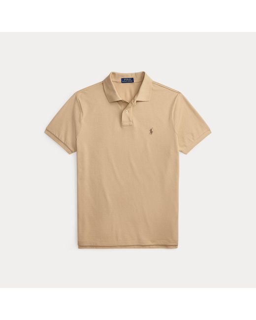 Polo Ralph Lauren Brown The Iconic Custom Slim Fit Mesh Polo for men