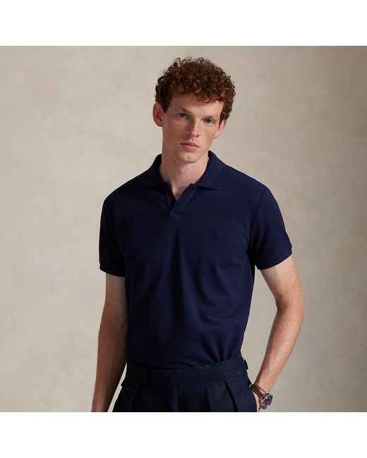 Polo Ralph Lauren Blue Custom Slim Fit Stretch Mesh Polo Shirt for men