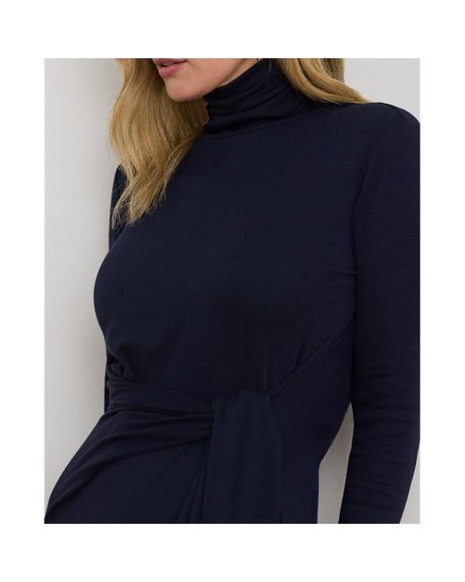 Taglie Plus - Abito dolcevita con fiocco di Ralph Lauren in Blue