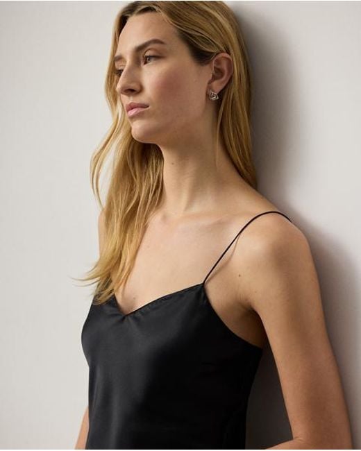 Ralph Lauren Black Annelia Washed Silk Charmeuse Camisole