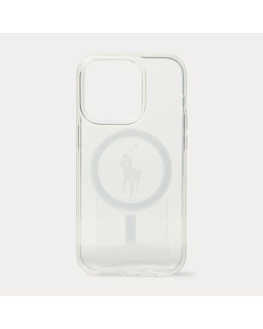 Polo Ralph Lauren Transparentes MagSafe-Case iPhone 15 Pro in White für Herren