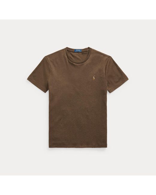 Polo Ralph Lauren Brown Custom Slim Fit Soft Cotton T-Shirt for men