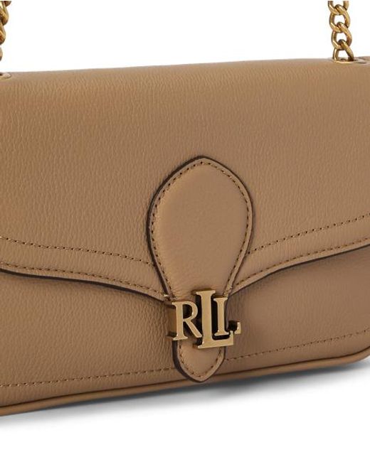 Ralph Lauren Brown Bradley Pebbled Leather Crossbody Wallet