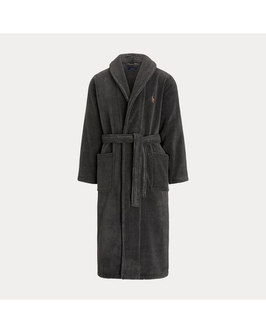 Polo Ralph Lauren Black Shawl-Collar Terry Robe for men