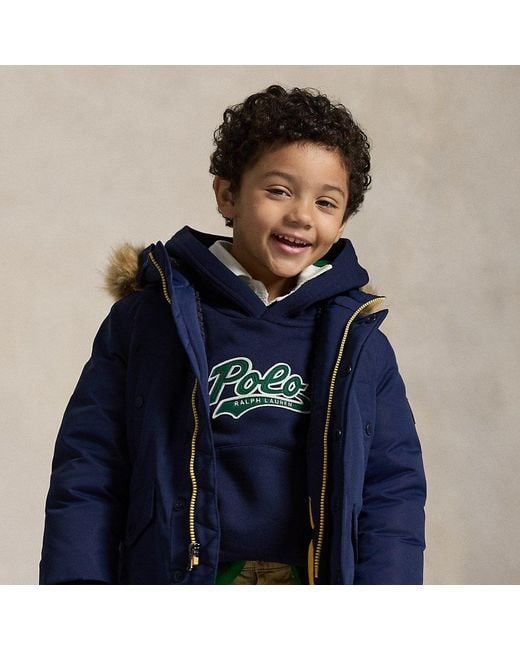 Polo Ralph Lauren Blue Ralph Lauren Boy's Faux-Fur-Trim Down Parka for men