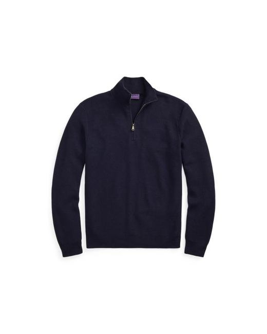 Ralph Lauren Blue Ralph Lauren Piqué-Knit Wool Quarter-Zip Sweater for men