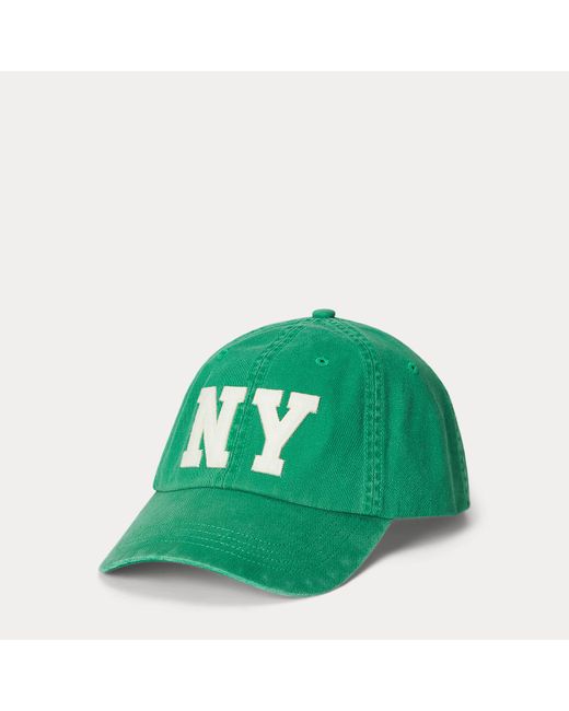 Polo Ralph Lauren Green Ny Patch Twill Ball Cap for men