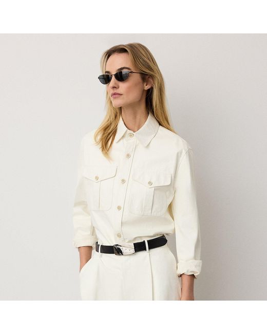 Ralph Lauren Natural Landry Lambskin Shirt