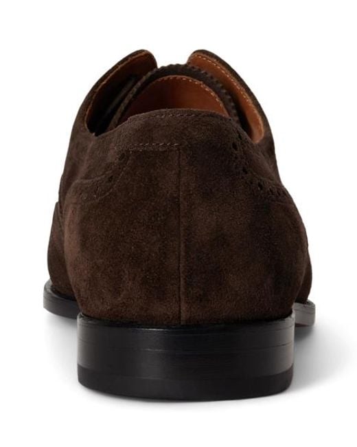 Polo Ralph Lauren Black Owen Suede Wingtip Shoe for men
