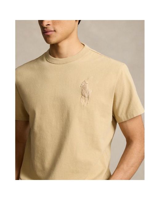 Camiseta de algodón Big Pony Classic Fit Polo Ralph Lauren de hombre de color Natural