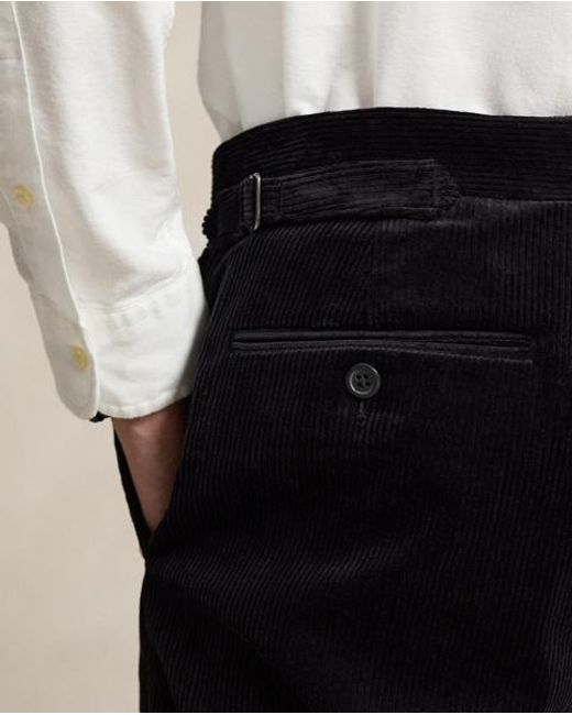 Polo Ralph Lauren Black Stretch Corduroy Suit Trousers for men