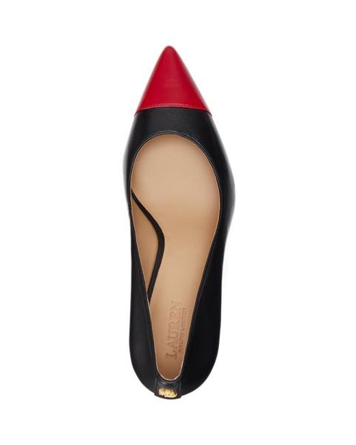 Ralph Lauren Black Zweifarbiger Nappalederpumps Lanette
