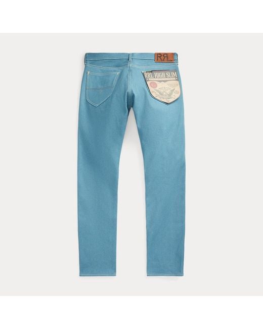 RRL Limited-edition Hoge Slim Selvedge Jeans in het Blue voor heren