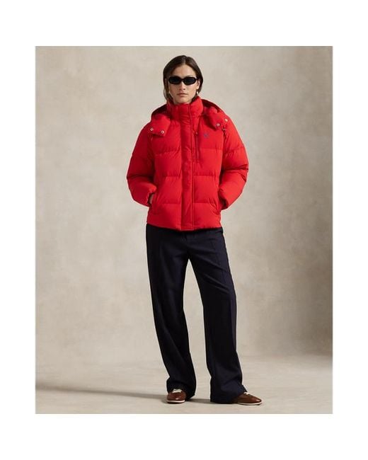 Polo Ralph Lauren Red Mid-Weight Down Puffer Jacket