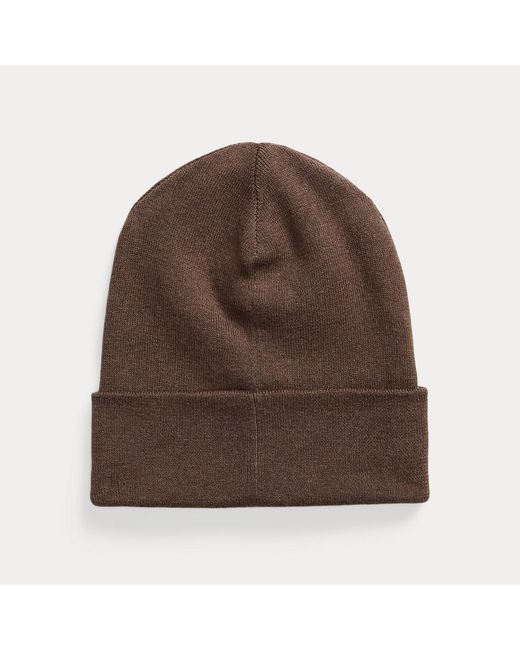 Polo Ralph Lauren Brown Combed Cotton Beanie for men