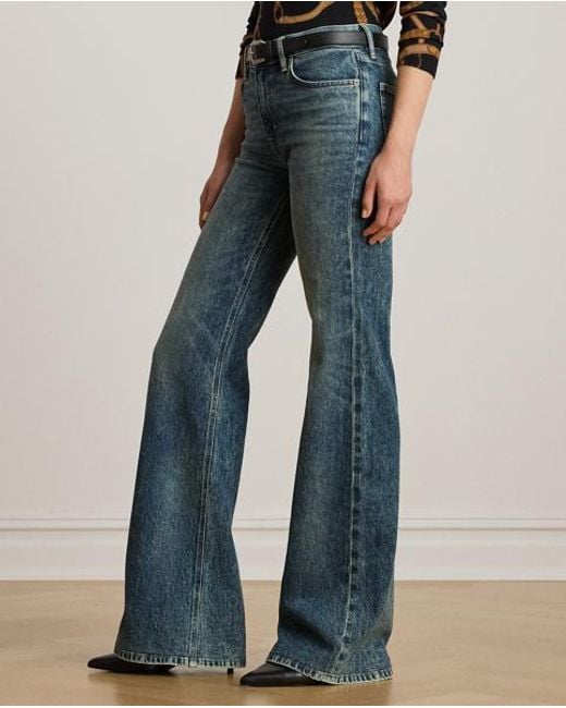 Jean Flare Taille Haute Ralph Lauren en coloris Blue