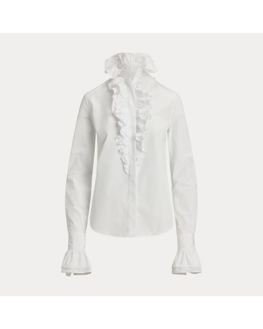 Camicia Dolley in popeline di cotone di Ralph Lauren in White