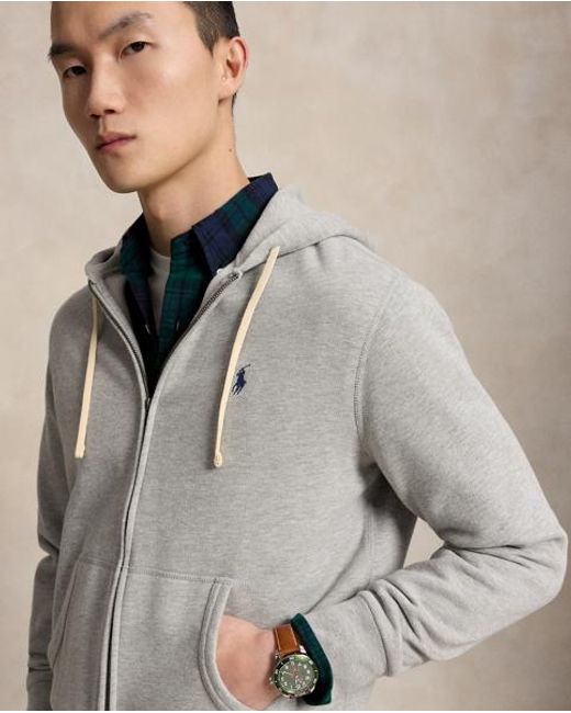 Polo Ralph Lauren Gray The Rl Fleece Hoodie for men