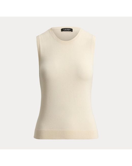 Ralph Lauren Natural Sleeveless Crewneck Jumper