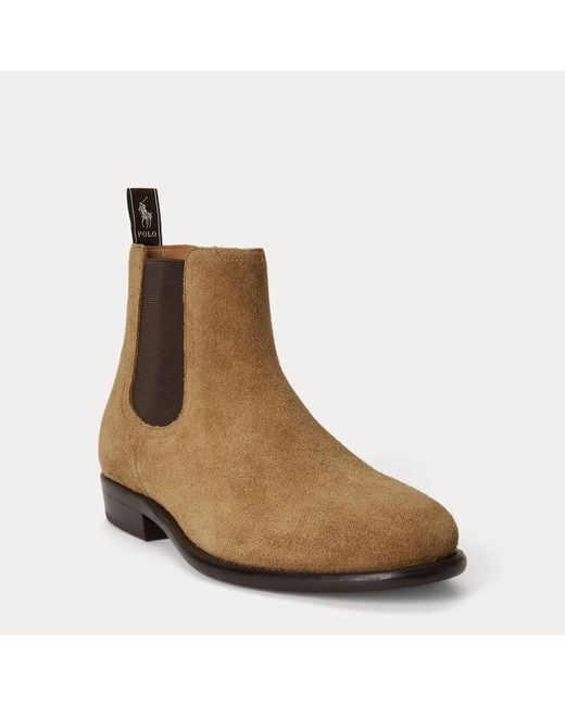 Polo Ralph Lauren Brown Owen Suede Chelsea Boot for men