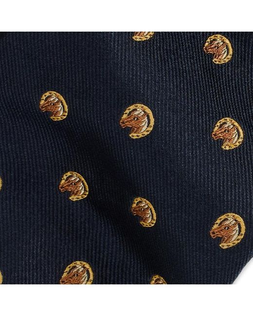 Cravatta Club equestre in seta di Ralph Lauren in Blue da Uomo