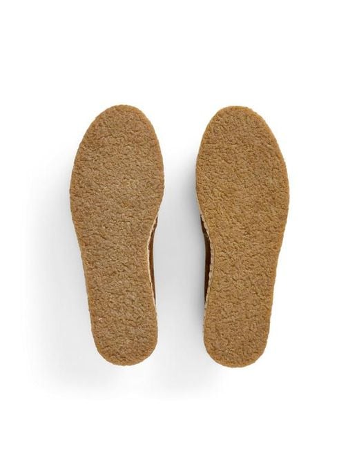 Ralph Lauren Brown Roughout Suede Espadrille