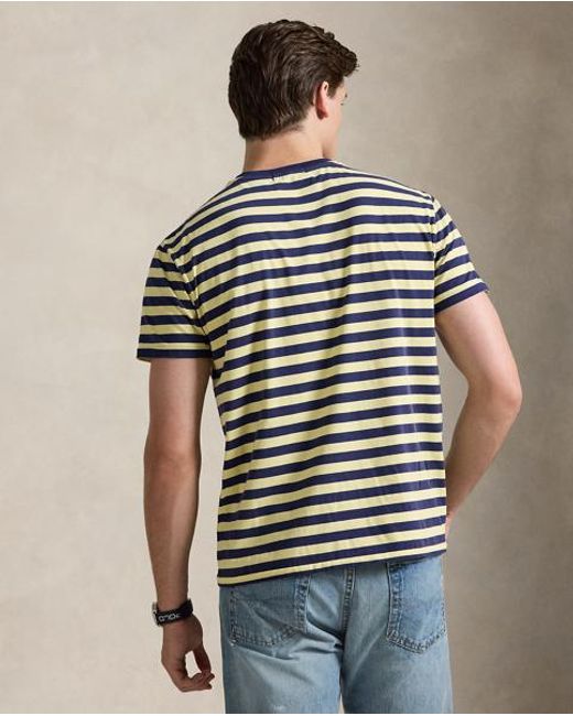 Ralph Lauren Brown Classic Fit Striped Jersey T-Shirt for men
