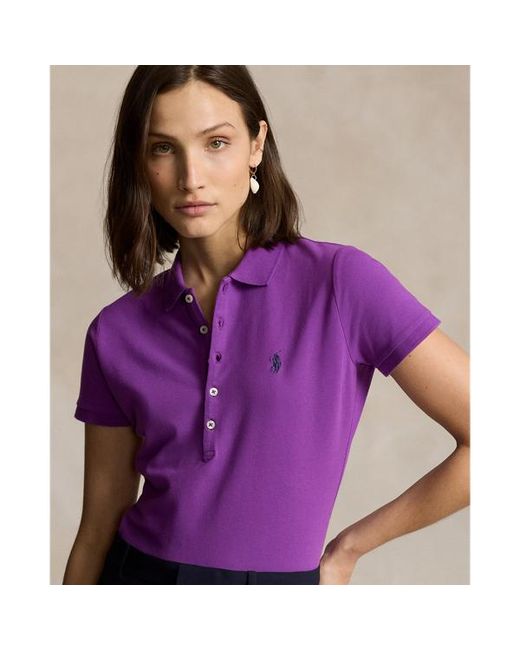 Ralph Lauren Purple Slim Fit Stretch Polo Shirt