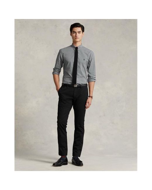 Pantaloni chino stretch Slim-Fit di Polo Ralph Lauren in Black da Uomo