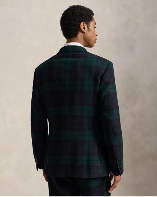 Polo Ralph Lauren Blue Polo Tailored Fit Plaid Tuxedo Jacket for men