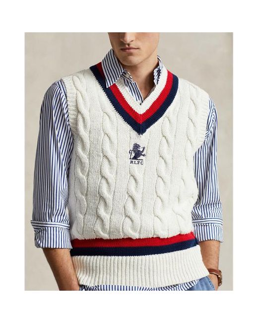 Polo Ralph Lauren Cricket-Pullunder aus Baumwolle in Gray für Herren