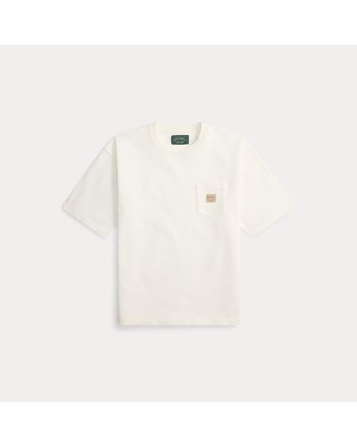 Polo Ralph Lauren White Relaxed Fit Heavyweight Jersey T-Shirt for men