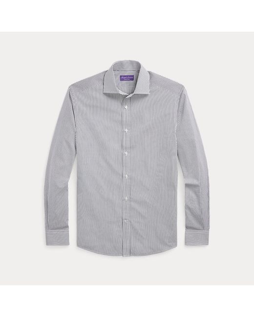 Ralph Lauren Purple Label Gray Mini-bengal-stripe Shirt for men